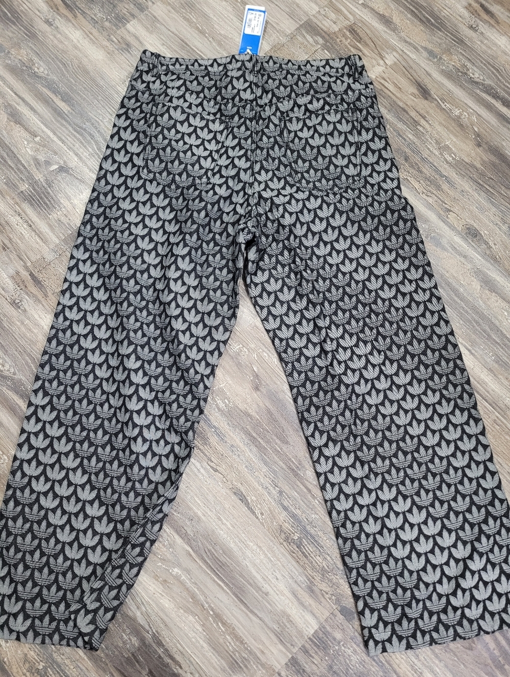 New adidas men DENIM like LOOSE MONOGRAM PANTS Sz 38 - Picture 5 of 10